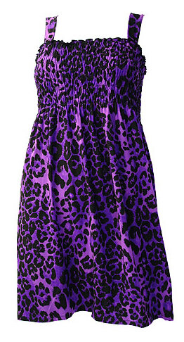 VESTIDO DE TIRANTES LEOPARDO MORADO